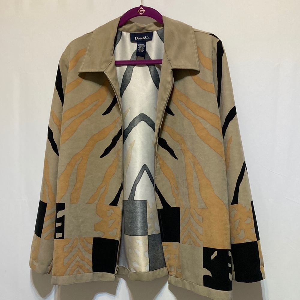 DENIM & CO TAN LIGHT WEIGHT JACKET